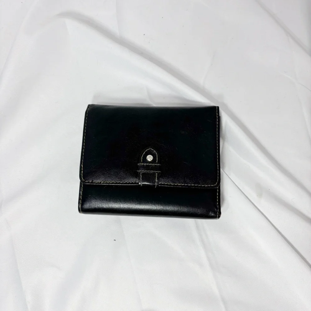 Buxton Black Leather wallet Card Holder